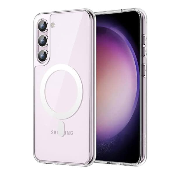 For Samsung Galaxy S23 | S23 FE | S23+ /S23 Plus | S23 Ultra MagSafe Magnetic Case with HaloLock Shockproof Scratch Resistant Back Clear Protective Cover For Samsung Galaxy S23 | S23 FE | S23+ /S23 Plus | S23 Ultra MagSafe Magnetic Case with HaloLock Shockproof Scratch Resistant Back Clear Protective Cover